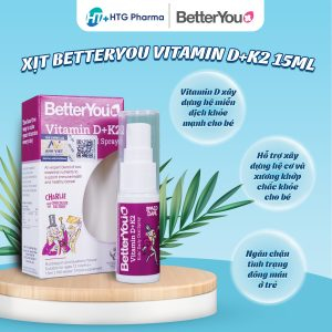 Xịt hỗ trợ bổ sung Vitamin D + K2 Kids' Oral Spray BetterYou