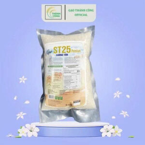 Gạo ST25 Premium Gói Nhỏ 2kg – Hạt Dẻo Mềm Thơm - Không Thuốc Trừ Sâu – Thơm Ngon